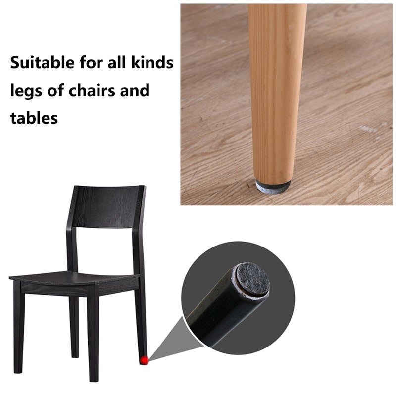 Gutapo 40pcs Round Heavy Duty Nail-on Felt Pad for Furniture Chair Table Leg Feet Floor Protectors Slide Smoothly (Black, Pad Diameter 22mm) - Image 3